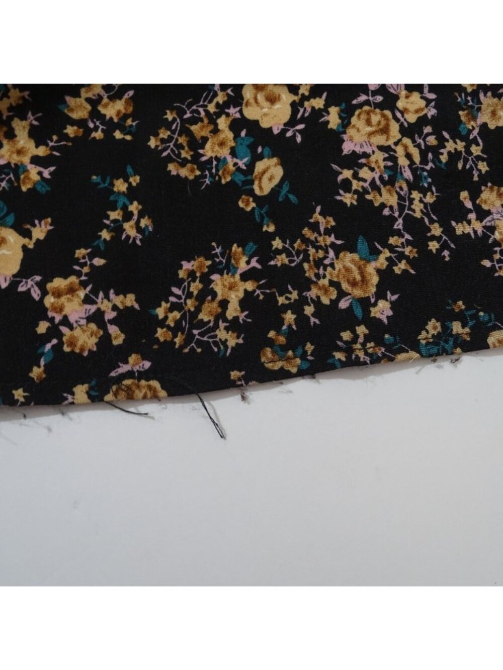 Floral Smocked Off-Shoulder Maxi Dress Black Women Size S Cottagecore Boho - Picture 10 of 10